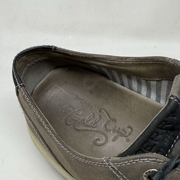 Sperry Gold Cup Sport Shoes Sneakers Mens 9.5 M Gray Leather Casual Lace Up - Picture 13 of 16